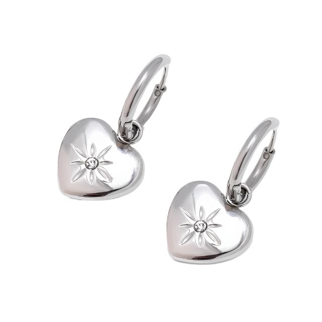 Convertible Heart Charm Earrings