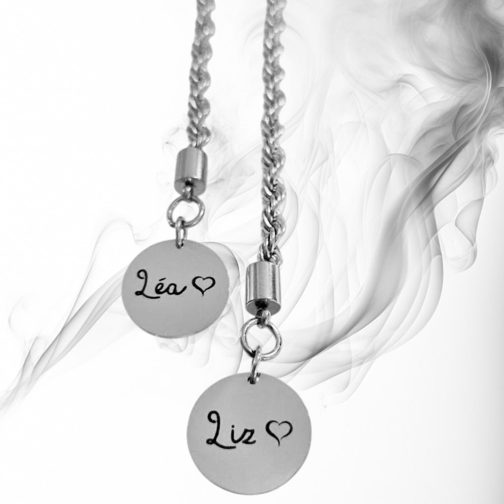 Engravable Name Disc Charm