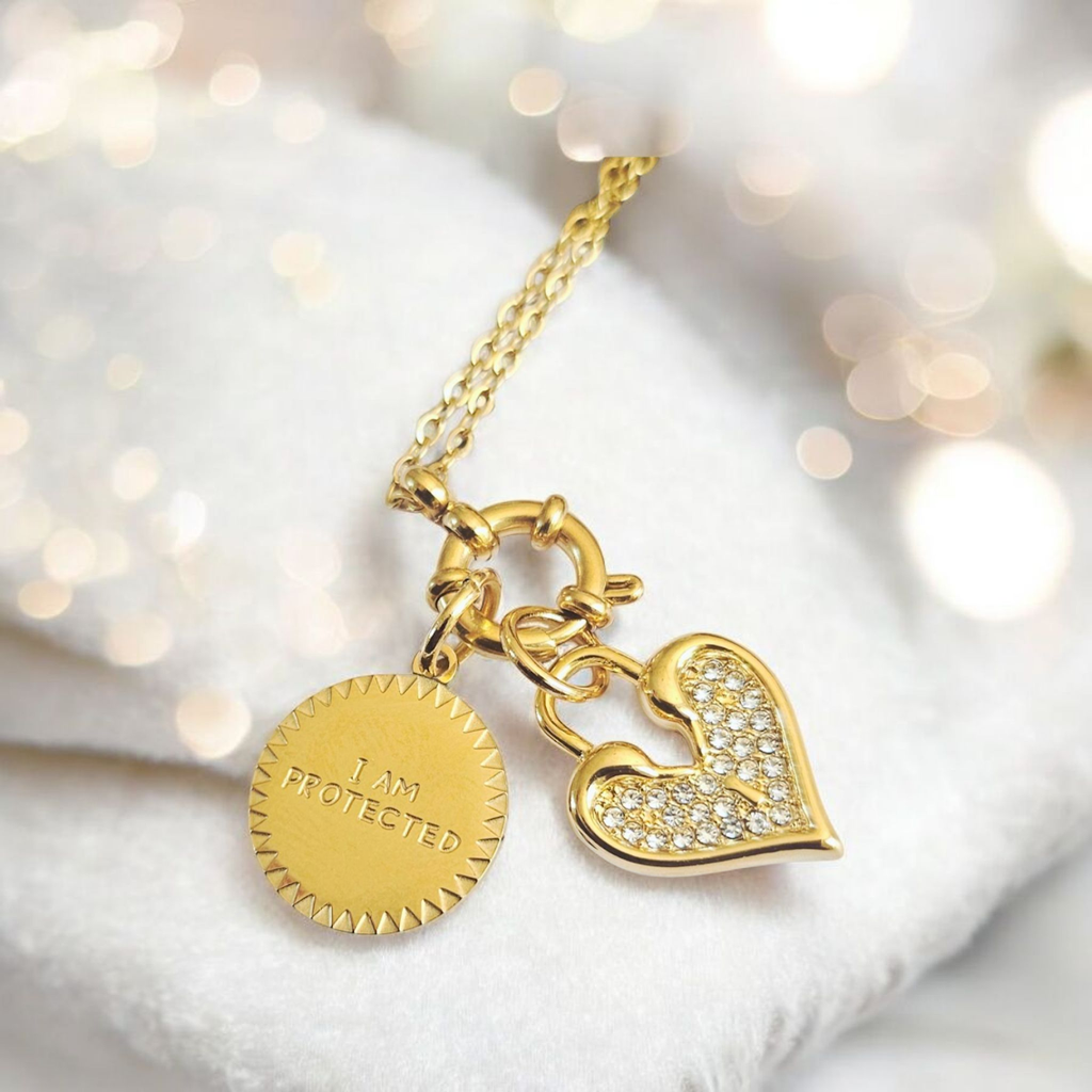 "I Am Protected" Medallion Charm