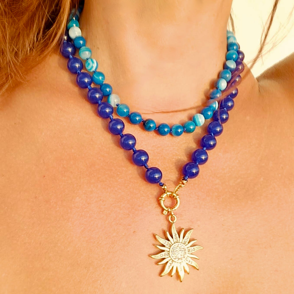Jade Beaded Necklace – Interchangeable Charms – 10 mm
