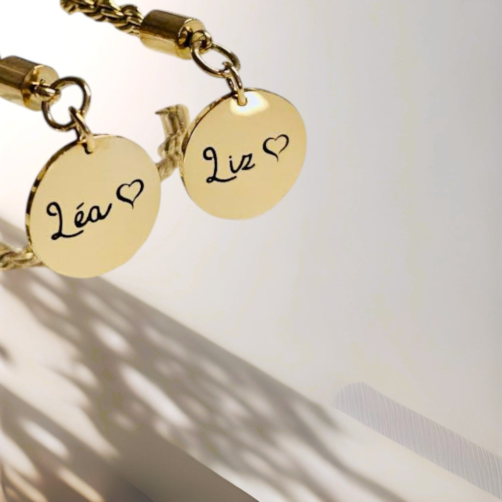 Engravable Name Disc Charm