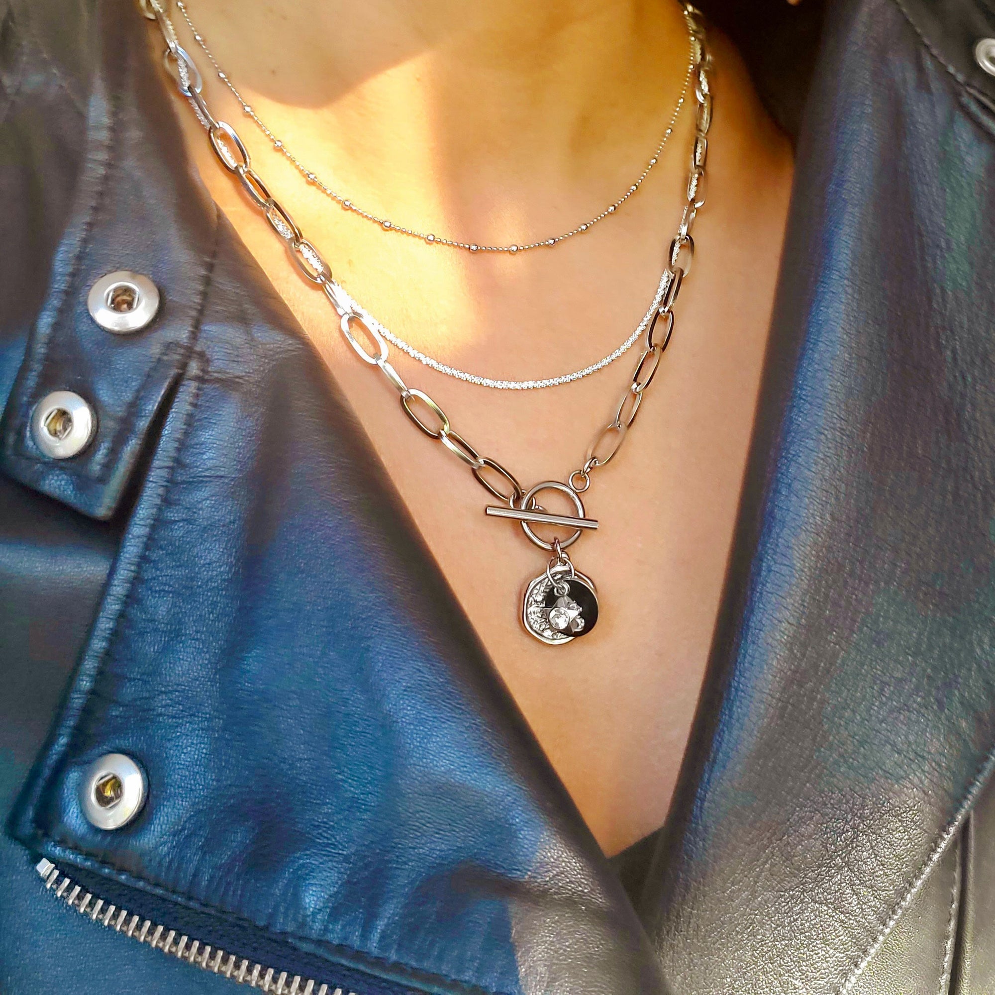 Star Toggle Clasp Initial Necklace – Personalized Initi