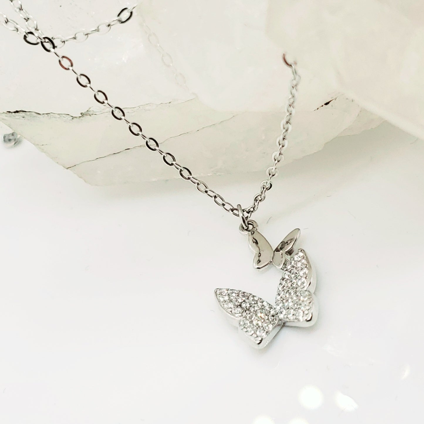 Mini-Me Butterfly Necklace - Sterling Silver