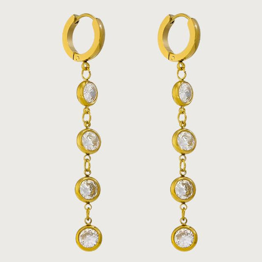 Classic Single-Strand CZ Drop Earrings