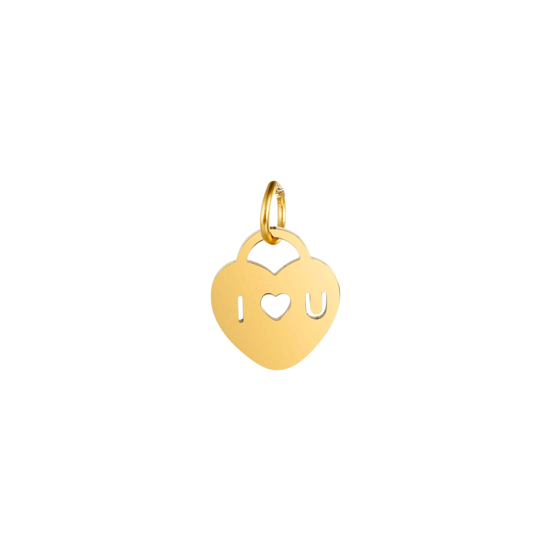 Heart “I ♥ U” Cut-Out Charm