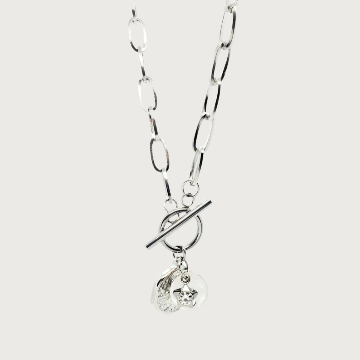 Star Toggle Clasp Initial Necklace