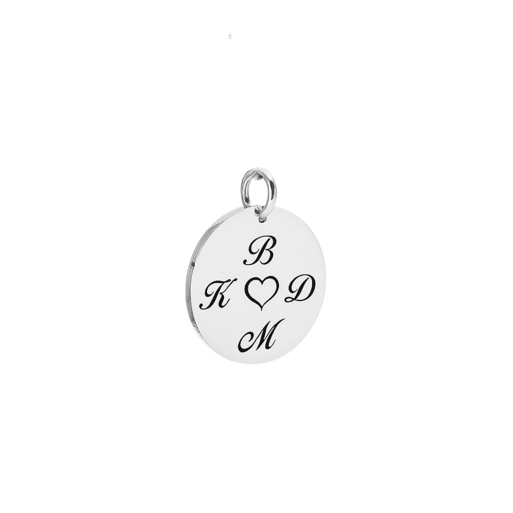 Engravable Name Disc Charm