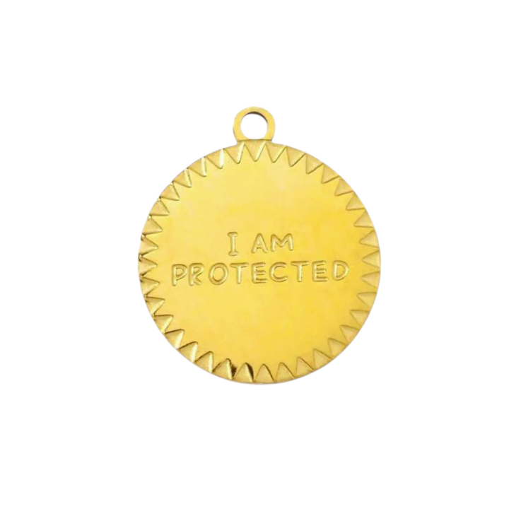 "I Am Protected" Medallion Charm