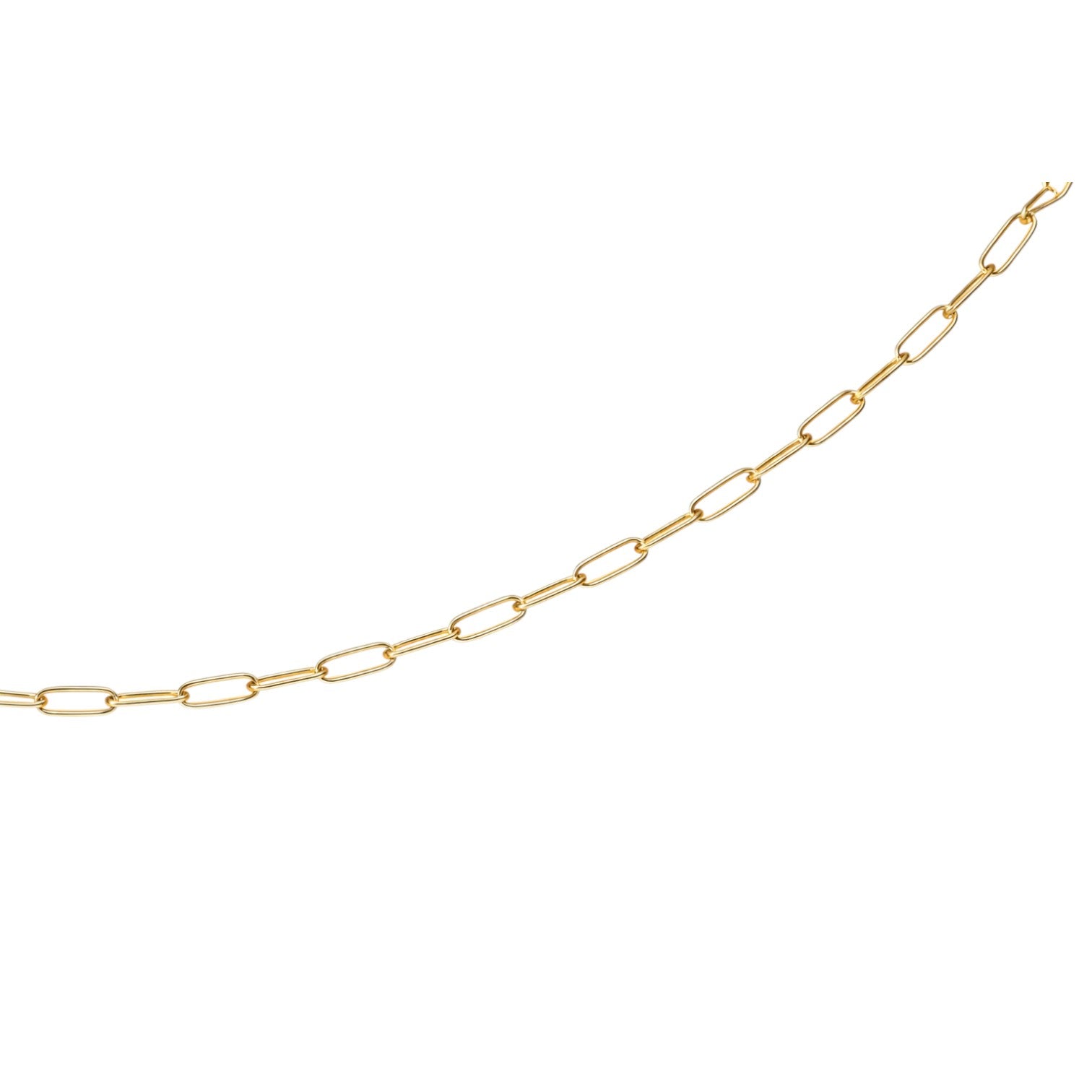 Gold chain on a white background
